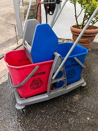 Carrello doppio secchio con strizzatore