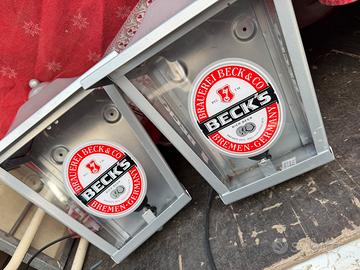 Coppia lanterna pubblicitarie birra Beck’s