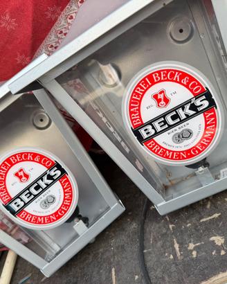 Coppia lanterna pubblicitarie birra Beck’s