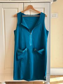 Vestito verde con cerniere taglia L