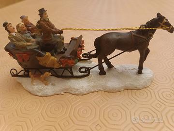 Slitta natalizia per villaggio Lemax