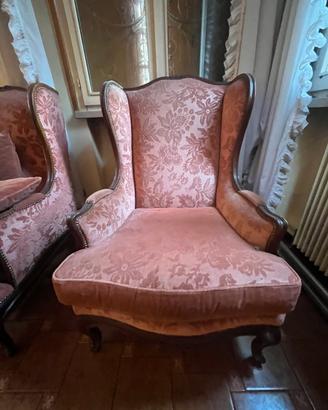 Salotto classico elegante, divano e 2 poltrone