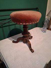 sgabello antico per pianoforte anni 20