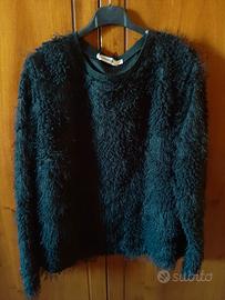 Maglioncino nero corvino peluccioso