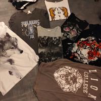 Lotto 8 magliette tema animali selvatici