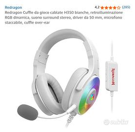 Cuffie da gioco Redragon H350 bianche