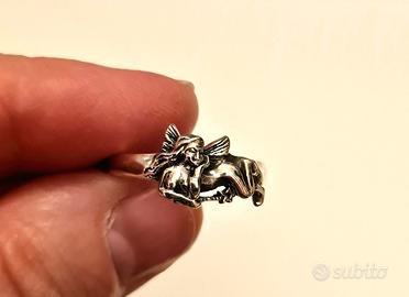 Anello argento fatina stile Art Nouveau