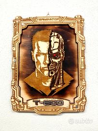 Quadretto artigianale in legno Terminator