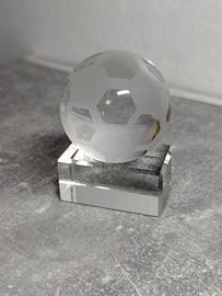 Trofeo / Soprammobile Pallone Calcio in Cristallo