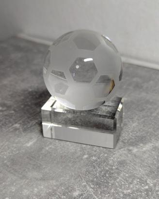 Trofeo / Soprammobile Pallone Calcio in Cristallo
