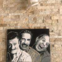 Quadro Dipinto ''Aldo Giovanni e Giacomo'' firmato