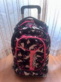 Zaino Trolley Scuola Seven 7.1 rosa e nero