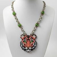 Collana Etnica handmade Vintage2000 tigre Ciondolo