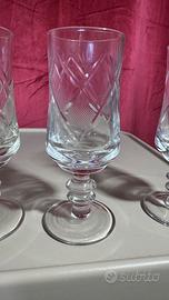 Set bicchieri cristallo per liquore o amaro