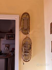 4 CIASPOLE IN LEGNO DA ARREDAMENTO ORIGINALI