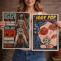 set 2 poster Iggy Pop Formato A3 