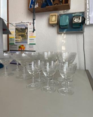 servizio bicchieri 6x3 in vetro per vino e acqua