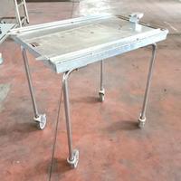  carrello inox con rotaie usato