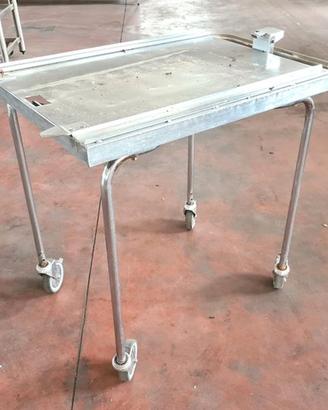  carrello inox con rotaie usato