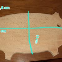 tagliere in legno a forma do maialino