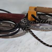 ferri da stiro in ghisa, manico in legno