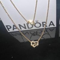 Pandora Collana cuore infinito placcata oro 14k