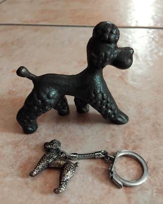 STATUETTA PORTACHIAVI CANE BARBONCINO VINTAGE 