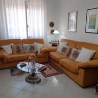 Coppia di divani “Dondi” color Ocra in microfibra