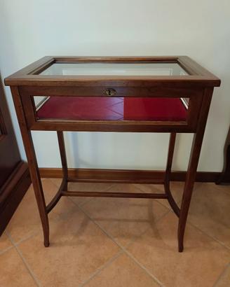 Tavolino bacheca in legno massello