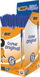 BIC Penne Blu a Sfera, Cristal Original, Punta Med