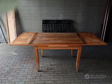 Tavolo rettangolare allungabile legno massello