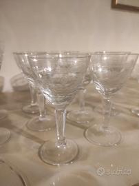Servizio bicchieri in cristallo