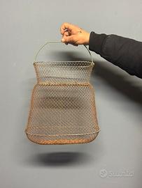 Cestino Porta Pesci Vintage Arredo Giardino