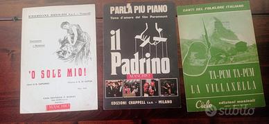 Lotto tre spartiti vintage 