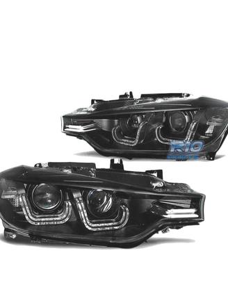 FARI BMW F30 F31 11-15 XENON LUCE DIURNA LED NERO