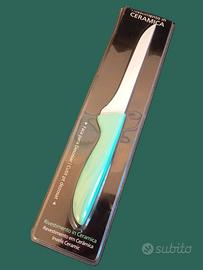 Coltello per disossare, lama acciaio e porcellana.