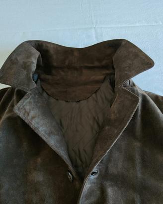 Giacca in vera pelle scamosciata