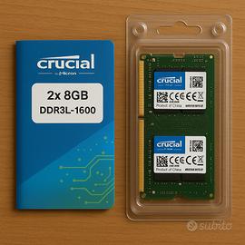 RAM Crucial 2x8GB DDR3L-1600 SODIMM 1.35V CL11
