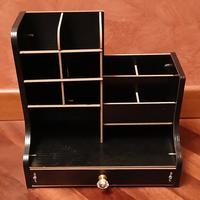 Organizer in legno per trucchi, ufficio, scrivania