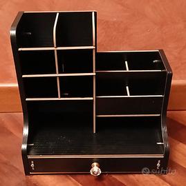 Organizer in legno per trucchi, ufficio, scrivania