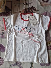 completo bimba 2 sabina cotone bianco e rosso