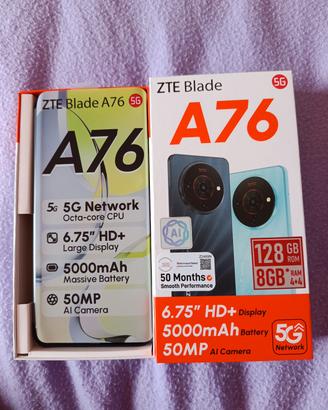 ZTE A76 5 G imballato con garanzia 