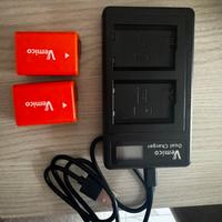 Batterie vemico NP-FW50 con caricabatterie