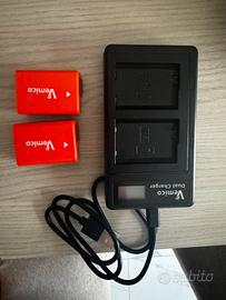 Batterie vemico NP-FW50 con caricabatterie