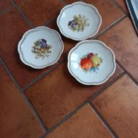 set tre piatti frutta da collezione