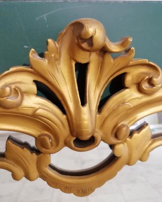 Specchio orizzontale sagomato con cornice in legno