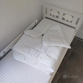 lettino bambino con materasso e piumone