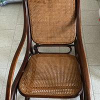 Sedia a dondolo antica Thonet