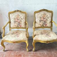 Coppia di poltrone luigi XV