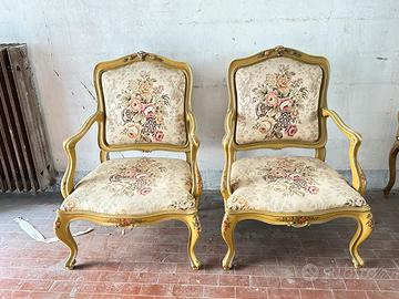 Coppia di poltrone luigi XV